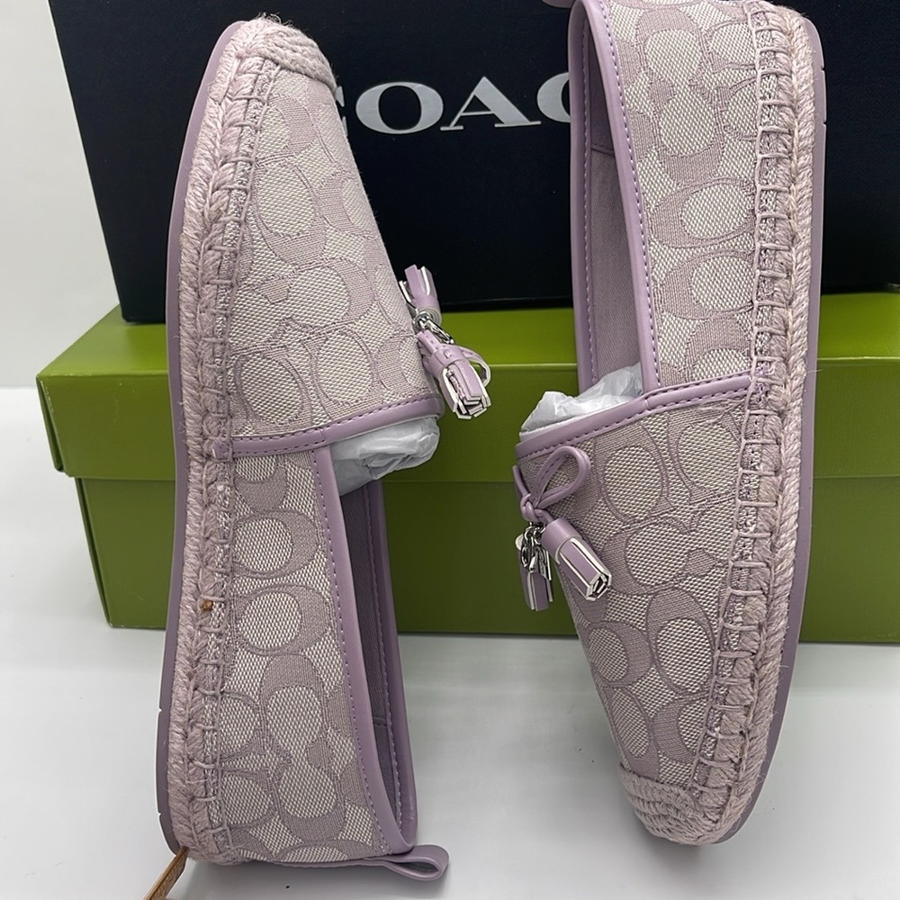 Coach CARSON SIGNATURE JACQ ESPADRILLE
SOFT LILAC SHOES SNEAKERS
G3457 SOT New - Picture 10 of 16
